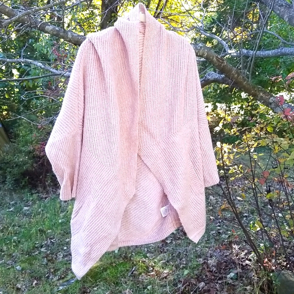 Anthro Sleeping On Snow Cocoon Wool Blend Open Front Sweater Shawl S - Picture 4 of 7